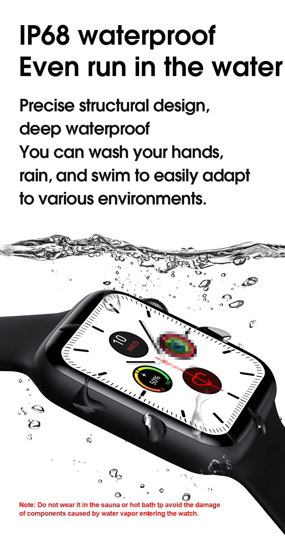 W26 Smart Watch – Bluetooth Calling, Music Player, Heart Rate Monitor & Smart Split-Screen Display