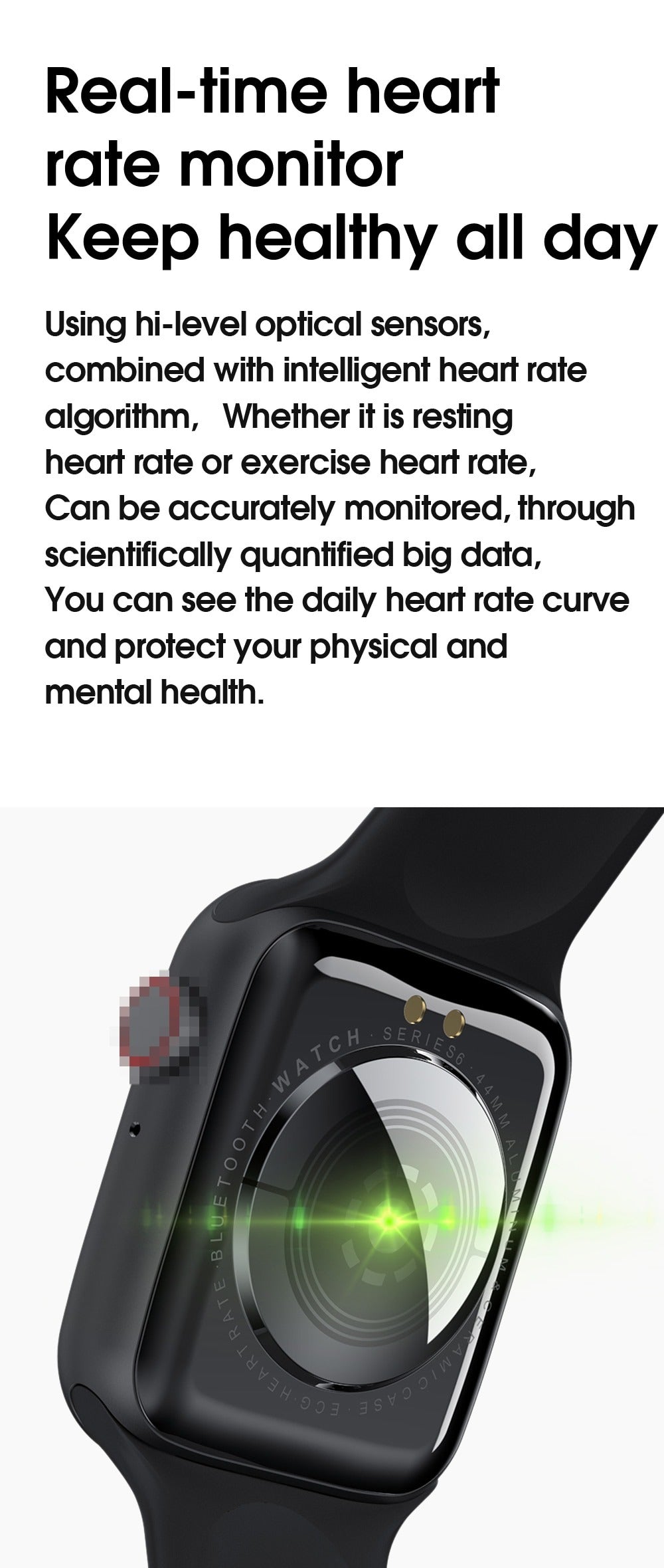 W26 Smart Watch – Bluetooth Calling, Music Player, Heart Rate Monitor & Smart Split-Screen Display