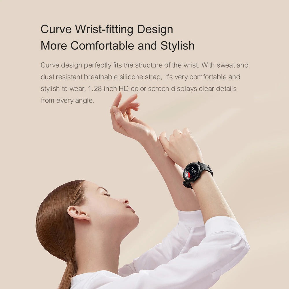 Haylou RT Solar LS05S (Solar 2) Smartwatch – 1.28” HD Display, Heart Rate Monitor, Sports Modes & Fitness Tracking