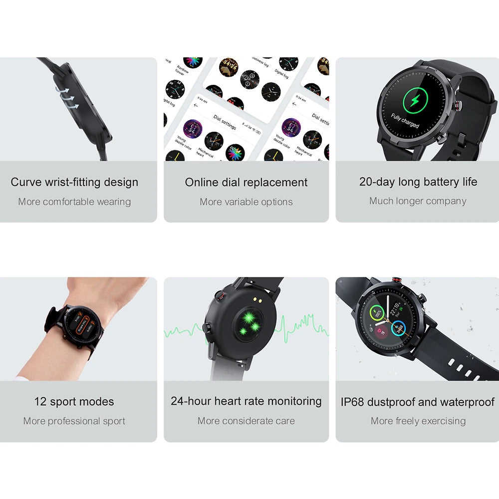 Haylou RT Solar LS05S (Solar 2) Smartwatch – 1.28” HD Display, Heart Rate Monitor, Sports Modes & Fitness Tracking