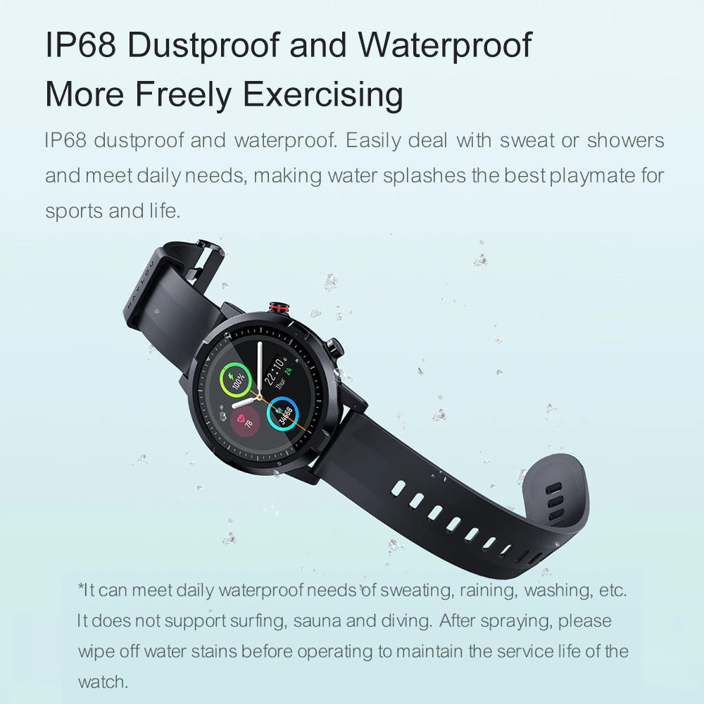Haylou RT Solar LS05S (Solar 2) Smartwatch – 1.28” HD Display, Heart Rate Monitor, Sports Modes & Fitness Tracking
