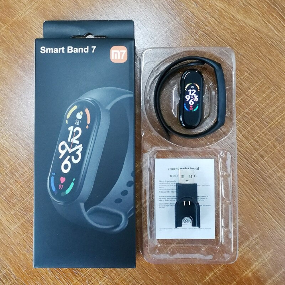M7 Smart Fitness Band – IP67 Waterproof Activity Tracker with Heart Rate Monitor, Sleep Tracking & Multi-Sport Modes