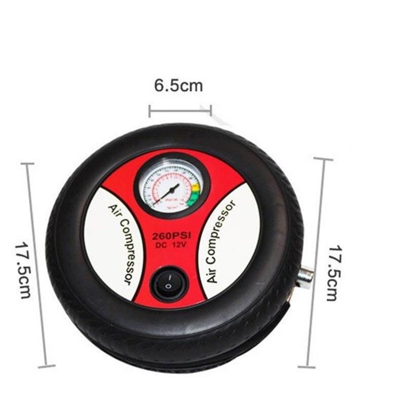 DC 12V Portable Electric Air Pump & Tire Pressure Monitor for Cars & Bikes