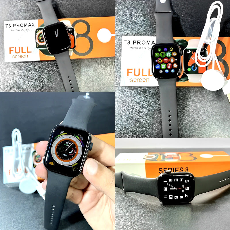 T8 Pro Max Smartwatch – 1.99” Bezel-Less Display | Series 8 Design | Always-On Display Feature