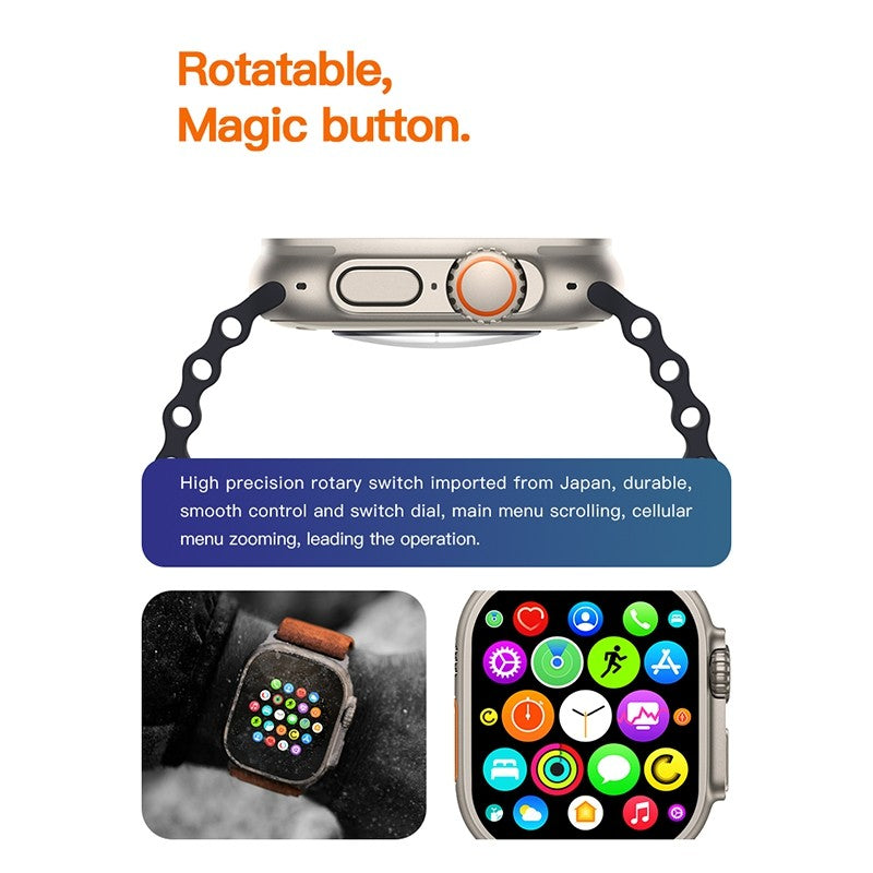 T800 Ultra Smart Watch – 1.99” Big Display | Series 8 Design | Full Touchscreen