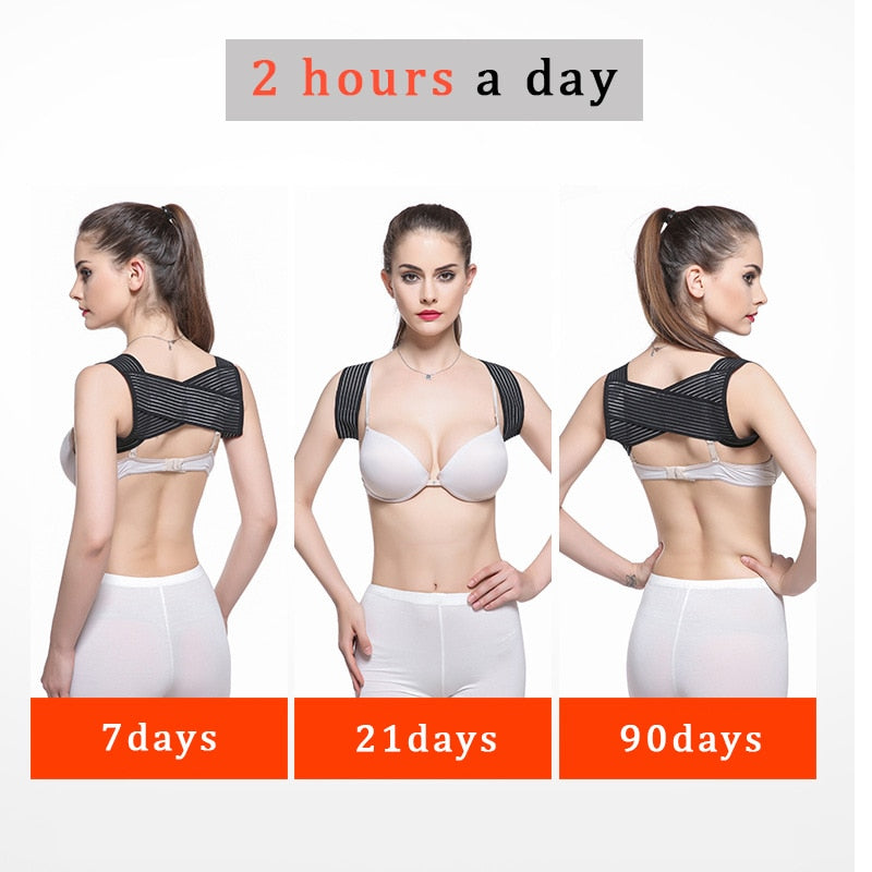 Posture Corrector for Adults & Children – Adjustable Back Support Belt