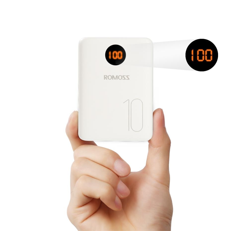 ROMOSS 10000mAh Power Bank | Double USB Port | Travel-Size Portable Smartphone Charger