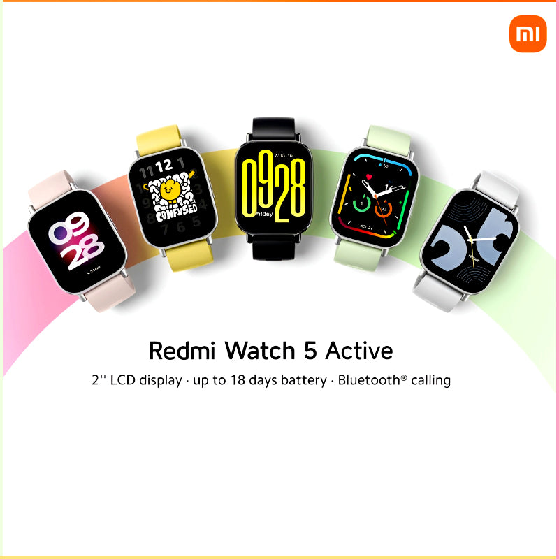 Redmi Watch 5 Active – 2" HD Display | Bluetooth Calling | 12-Day Battery Life | Smart Fitness Tracker