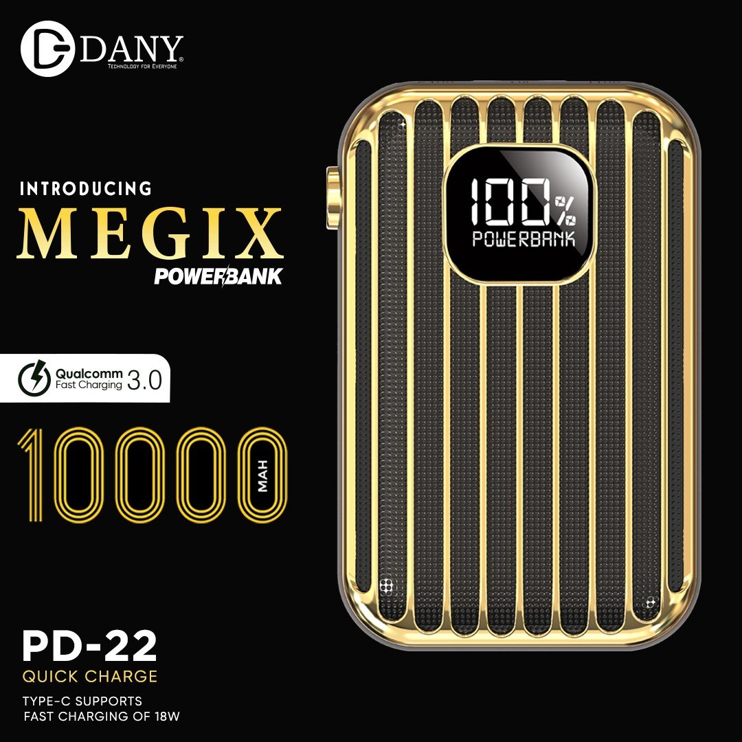 10000mAh Danny Magix Power Bank | QUALCOMM Quick Charge 3.0 | Fast & Efficient Charging