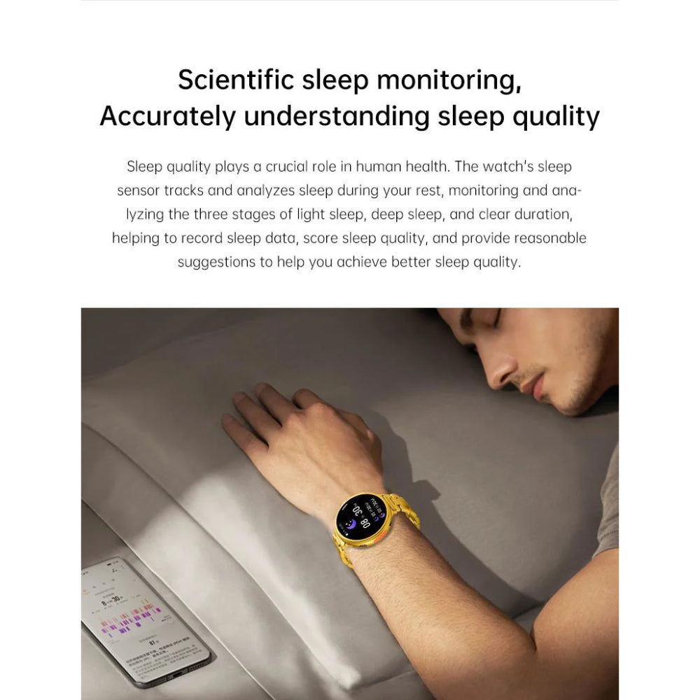G10 Luxury 24K Gold Smart Watch – AMOLED Display, Stainless Steel Design, Heart Rate & Health Monitoring, Sports Fitness Tracker