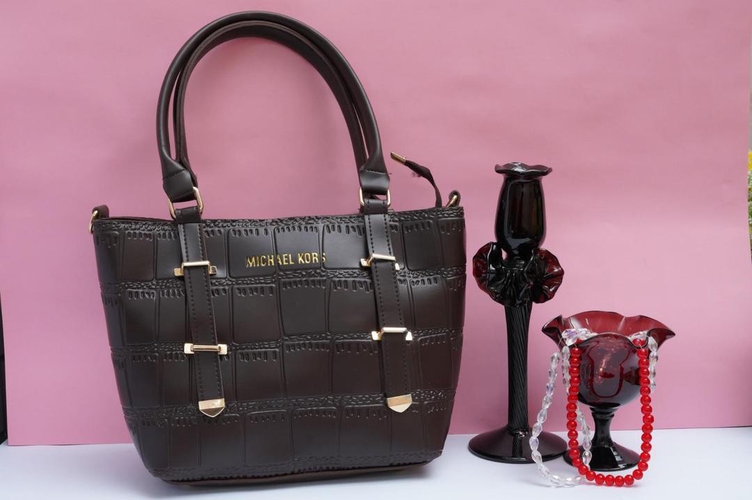 Women's PU Leather Plain Hand Bag – Brown