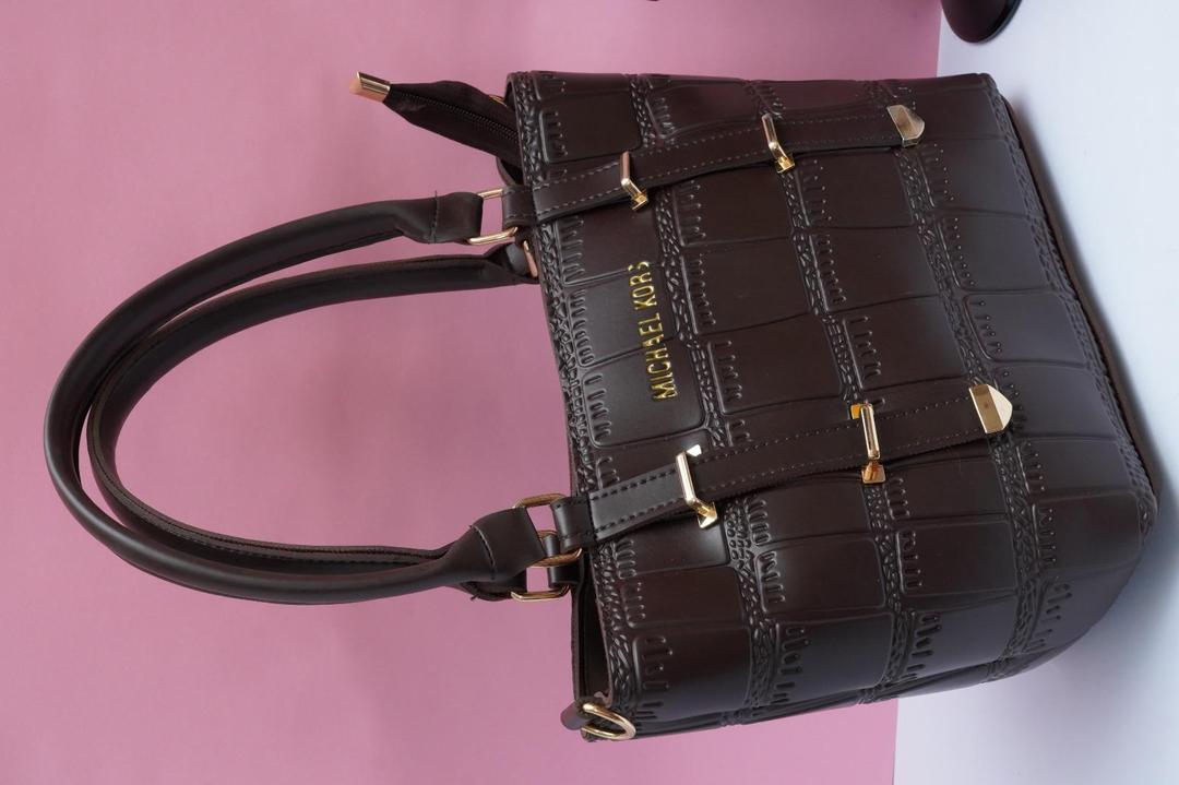 Women's PU Leather Plain Hand Bag – Brown