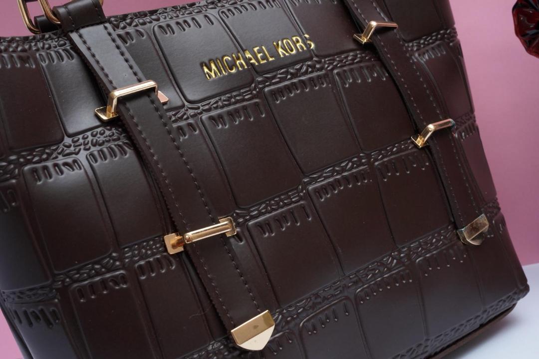 Women's PU Leather Plain Hand Bag – Brown