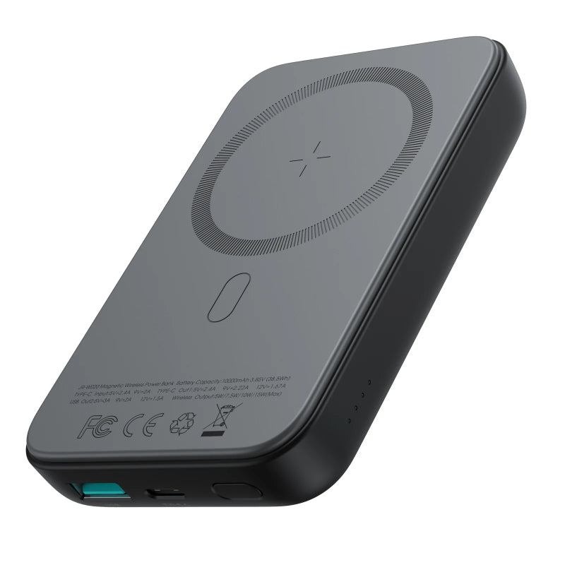 Joyroom JR-W020 10,000mAh Magnetic Wireless Power Bank (Black) – MagSafe Compatible, Seamless Charging Experience