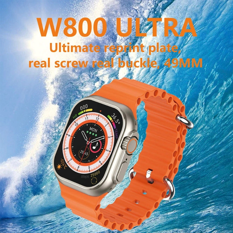 W800 Ultra Smartwatch – 2.01” Infinite Display | NFC | Bluetooth Calling | Series 8 Style Wearable