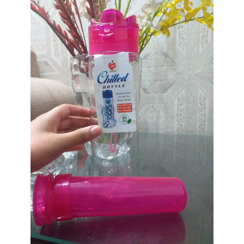 Leak-Proof 800ml Water Bottle with Integrated Ice Tube – Fresh & Cold Hydration