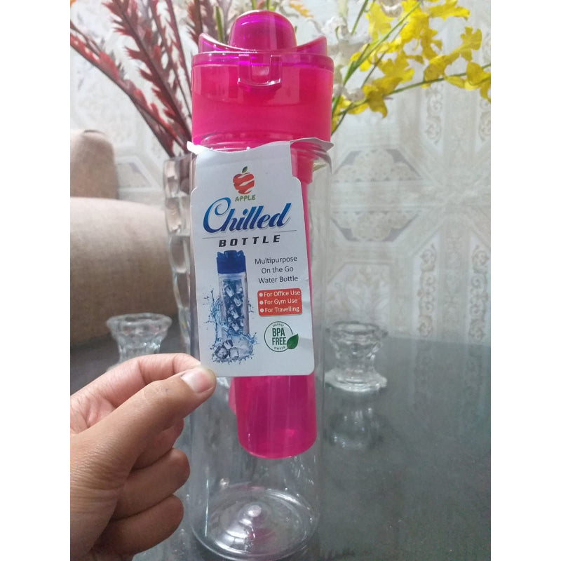 Leak-Proof 800ml Water Bottle with Integrated Ice Tube – Fresh & Cold Hydration