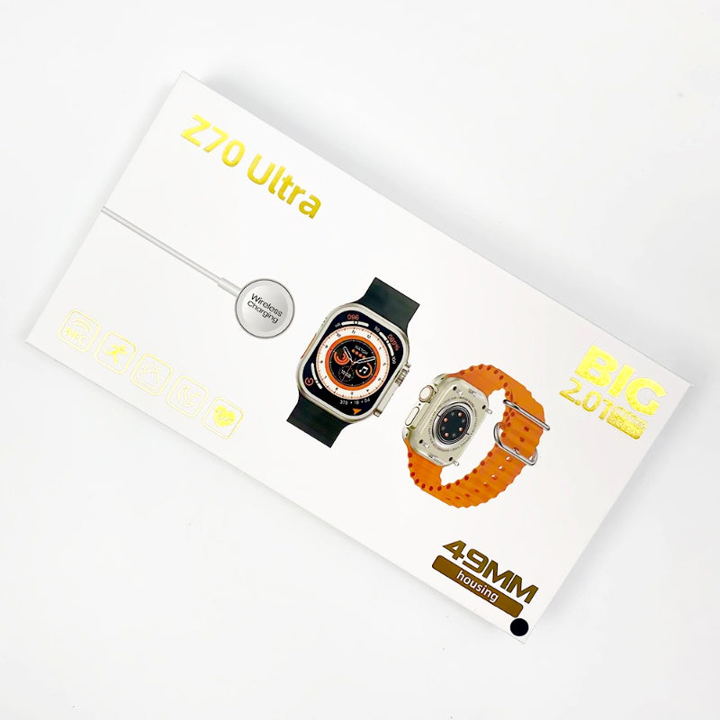 Z70 Ultra Smartwatch – 2.01” Infinite Display | Series 8 Design | Bluetooth Calling | Bold & Smart