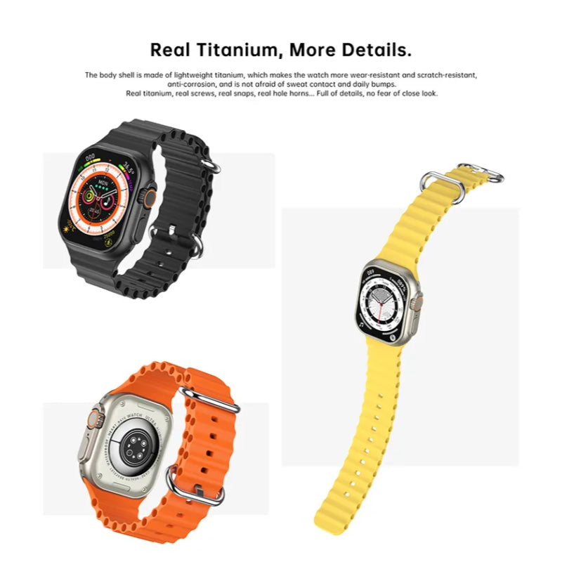 W800 Ultra Smartwatch – 2.01” Infinite Display | NFC | Bluetooth Calling | Series 8 Style Wearable