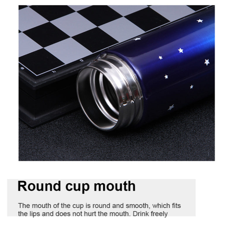 500ml Stainless Steel Starry Sky Gradient LED Temperature Display Thermos – Vacuum Insulated Bottle
