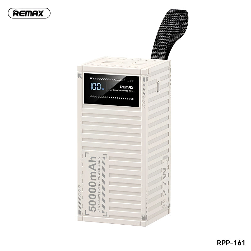 REMAX RPP-161 Container Series 50000mAh Power Bank – PD & QC Fast Charging with LED Display