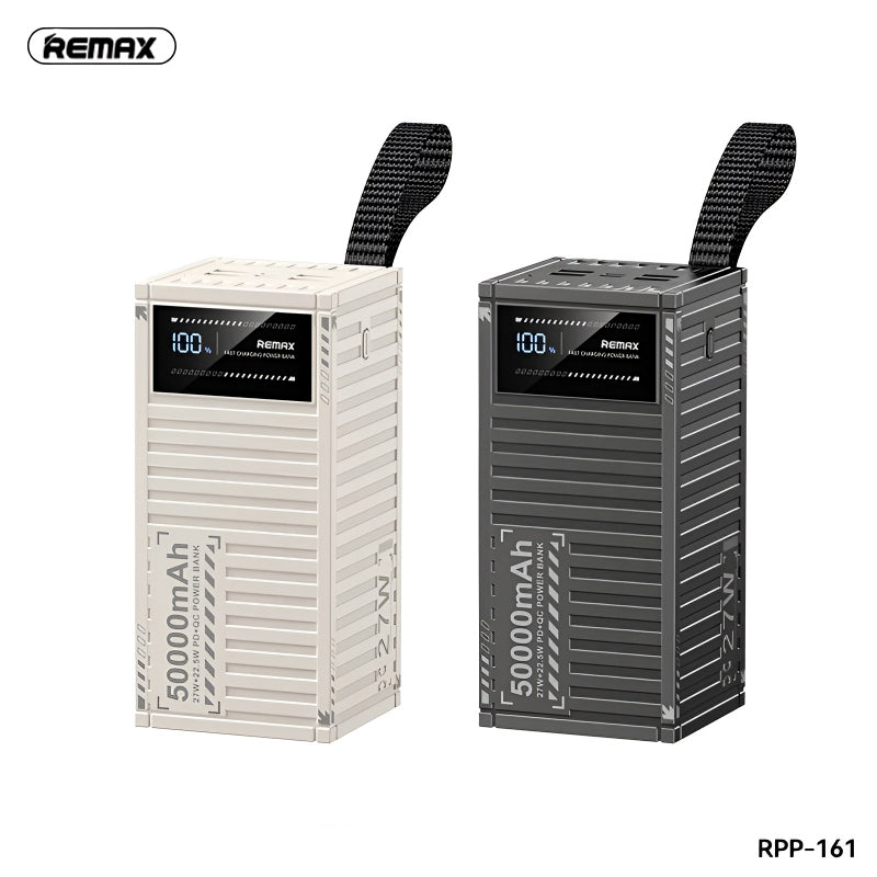 REMAX RPP-161 Container Series 50000mAh Power Bank – PD & QC Fast Charging with LED Display