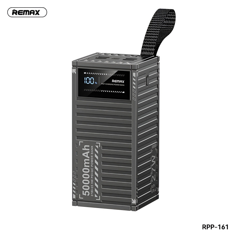 REMAX RPP-161 Container Series 50000mAh Power Bank – PD & QC Fast Charging with LED Display