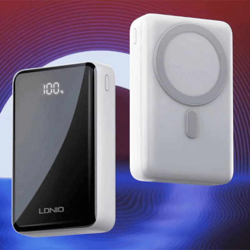 LDNIO PQ18 20,000mAh Magnetic Wireless Power Bank - High Capacity, Fast Charging, Portable Charging Solution