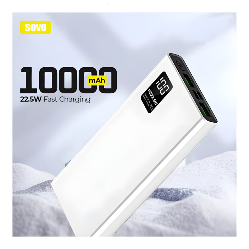 SOVO PD-101 Dazzling 10,000mAh LED Display Portable Charger Power Bank