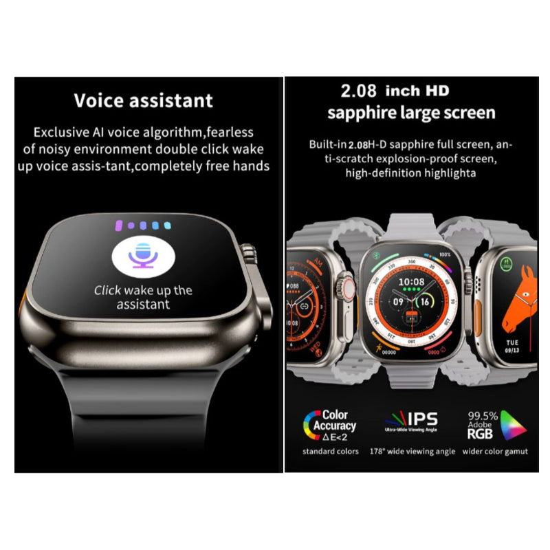 X8 Ultra Smart Watch – 2.08” Always-On Display | NFC | Bluetooth Calling | Premium Design