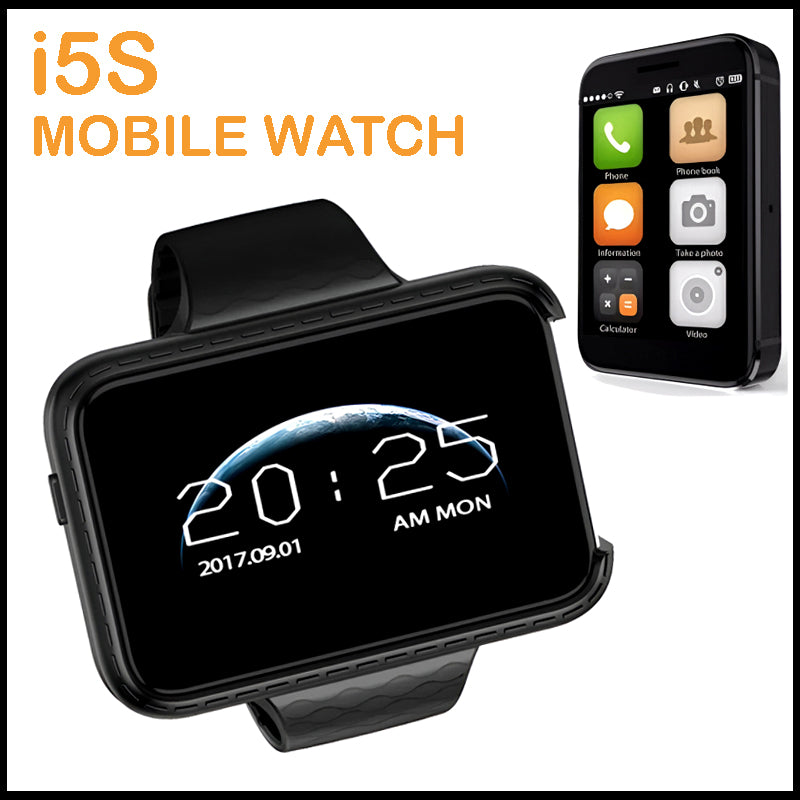 i5S Smart Mobile Watch – 2.2" HD Display | SIM & TF Card Support | Stylish Multi-Functional Smartwatch with Silicone Strap