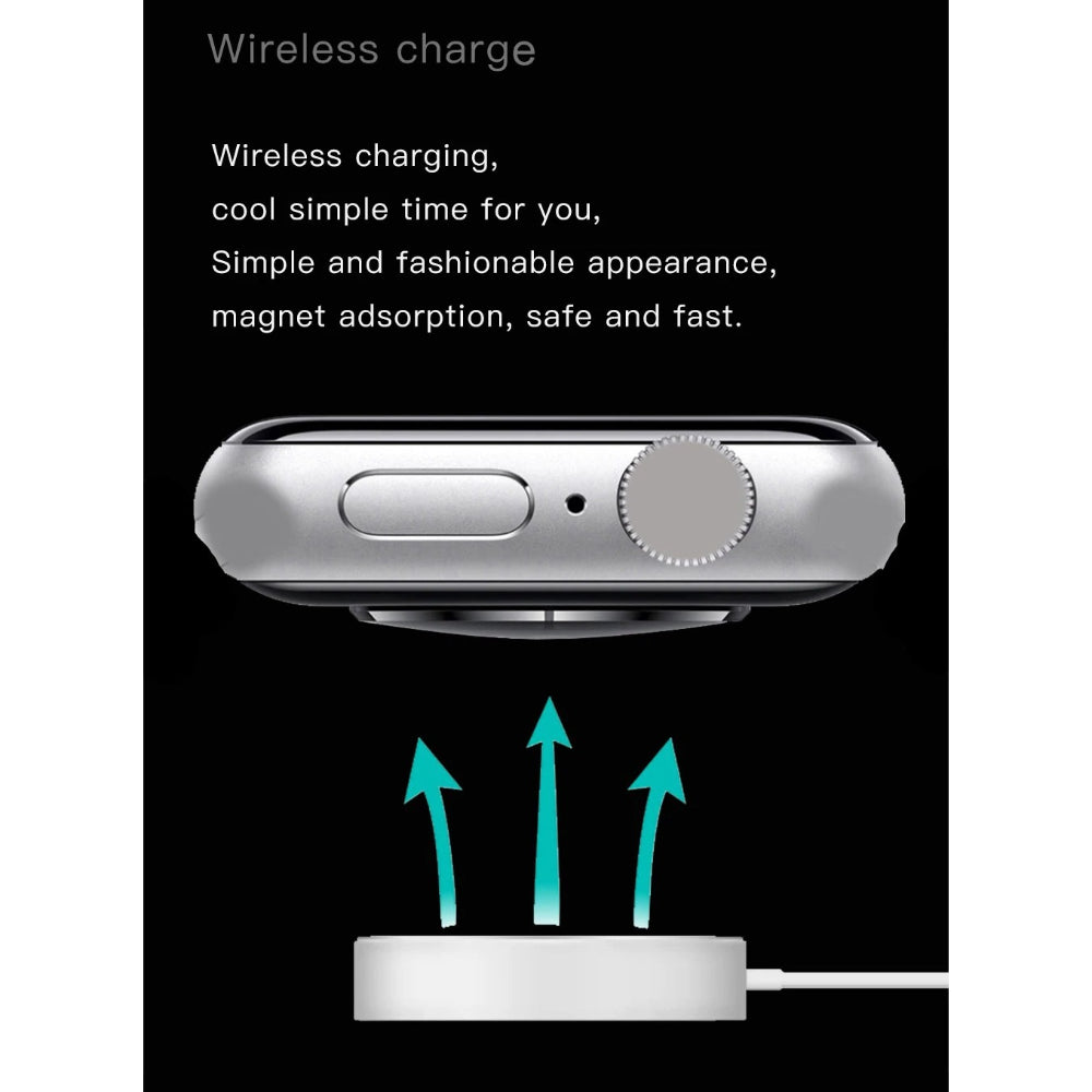 FK99 Series 6 Smartwatch – 44mm Full Touch Bluetooth Calling Watch with Heart Rate & BP Monitor + Wireless Charging Dock