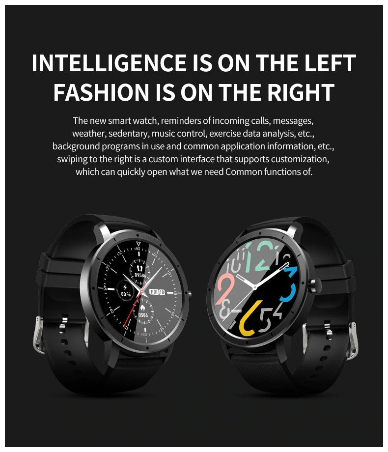 HW21 Smart Fitness Watch – IP68 Waterproof Bluetooth Smartwatch with Heart Rate Monitor for Men & Women
