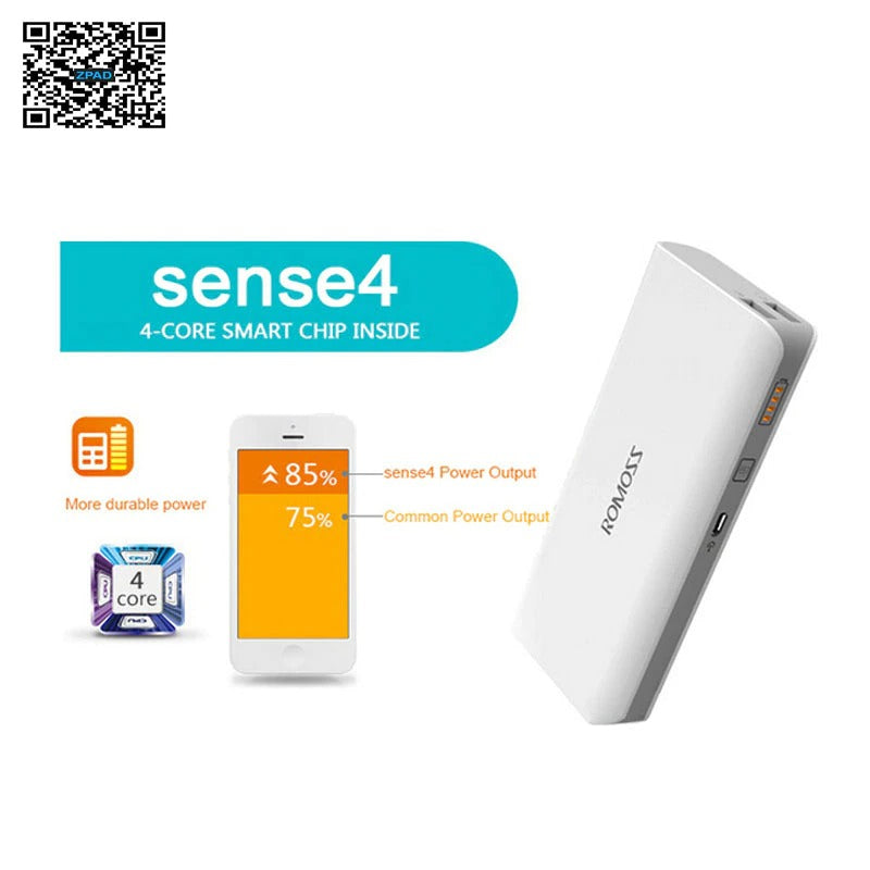 ROMOSS Sense 4 10400mAh Power Bank | External Battery Pack for Mobile Phones