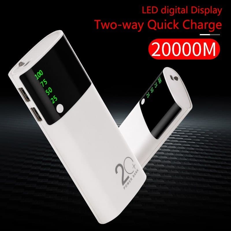 20000mAh Power Bank | LED Lighting Display | High Capacity Portable Charger