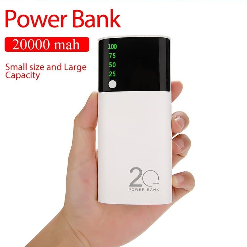 20000mAh Power Bank | LED Lighting Display | High Capacity Portable Charger