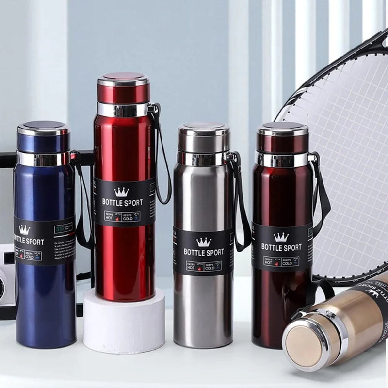1000ml Large Capacity Stainless Steel Vacuum Flask – Hot & Cold Water Bottle