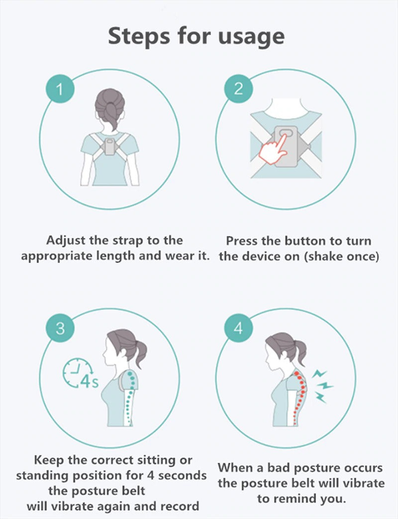 Smart Back Posture Corrector – Intelligent Shoulder & Spine Support Belt