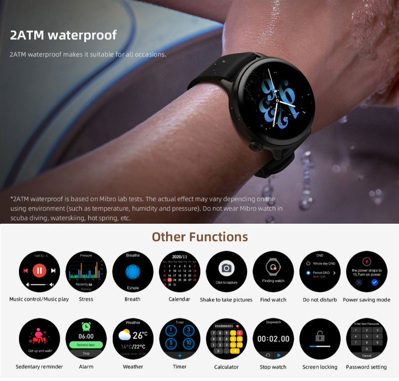 Mibro Lite 2 Smartwatch – 1.3″ AMOLED HD Display | Dual-Core Chip | Bluetooth Calling | Dual Straps Included