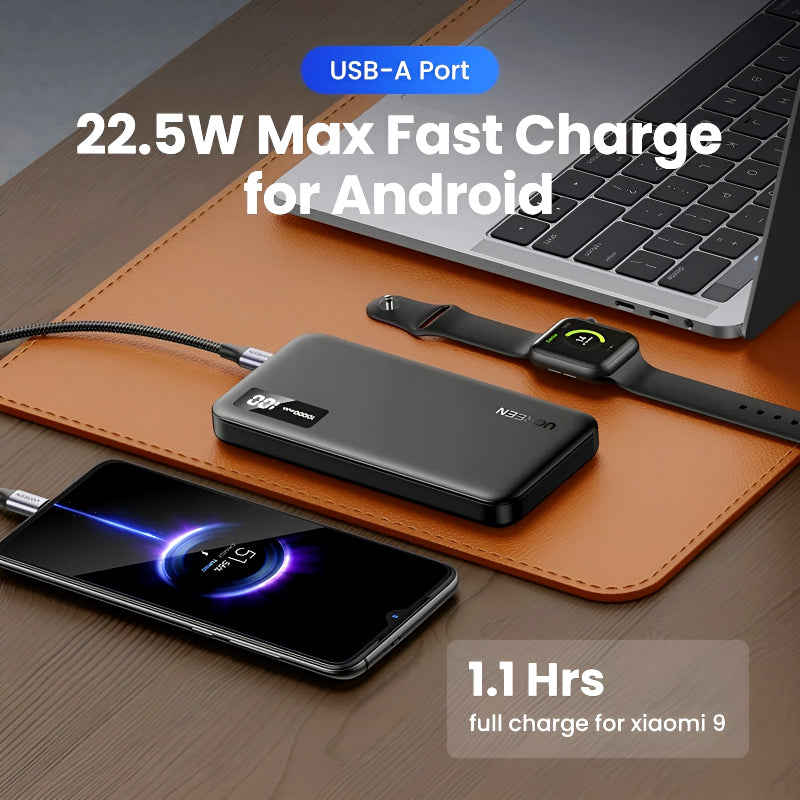 UGREEN PB311 10000mAh 20W Portable Power Bank – Two-Way Fast Charging & Advanced Safety