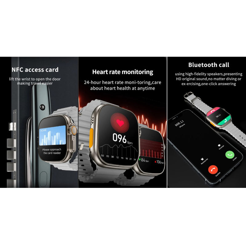 X8 Ultra Smart Watch – 2.08” Always-On Display | NFC | Bluetooth Calling | Premium Design