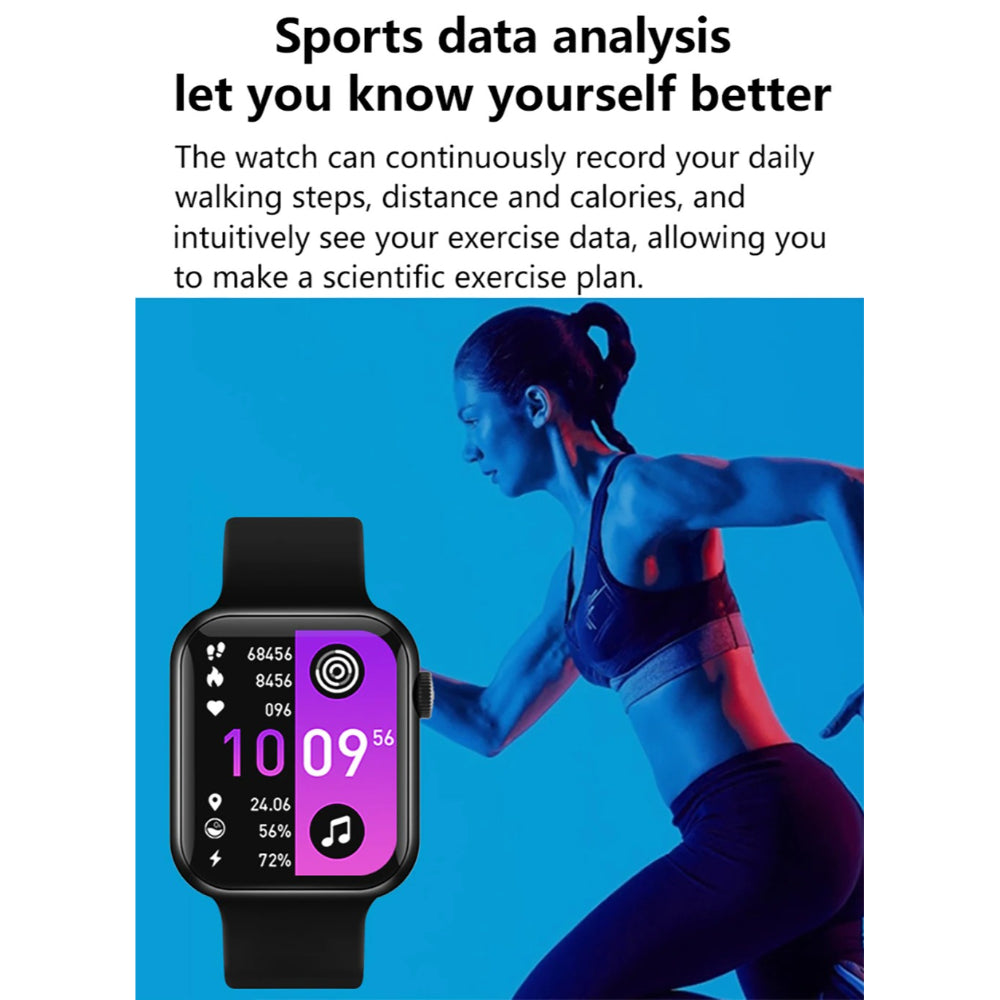 T55+ Series Smart Watch – 44mm Full Touch Display, ECG Monitor, Waterproof Fitness Tracker with Heart Rate & Health Monitoring