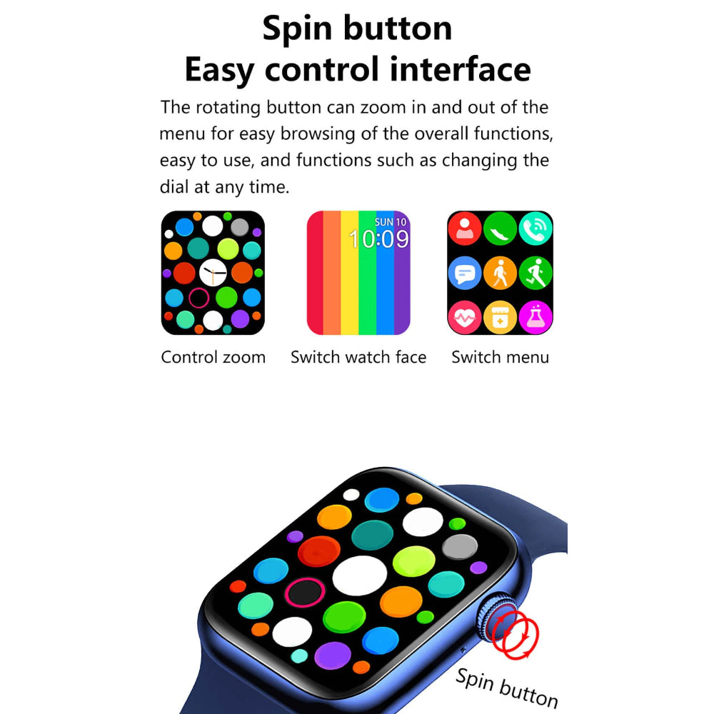 T55+ Series Smart Watch – 44mm Full Touch Display, ECG Monitor, Waterproof Fitness Tracker with Heart Rate & Health Monitoring