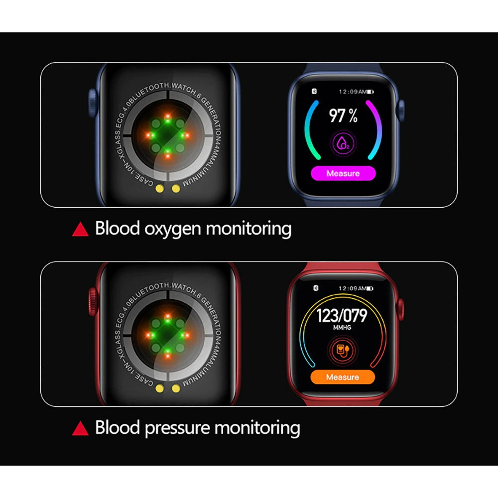T55+ Series Smart Watch – 44mm Full Touch Display, ECG Monitor, Waterproof Fitness Tracker with Heart Rate & Health Monitoring