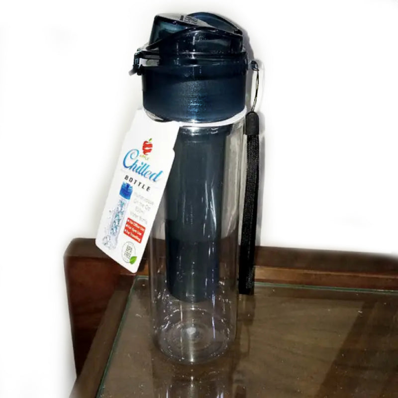 Leak-Proof 800ml Water Bottle with Integrated Ice Tube – Fresh & Cold Hydration