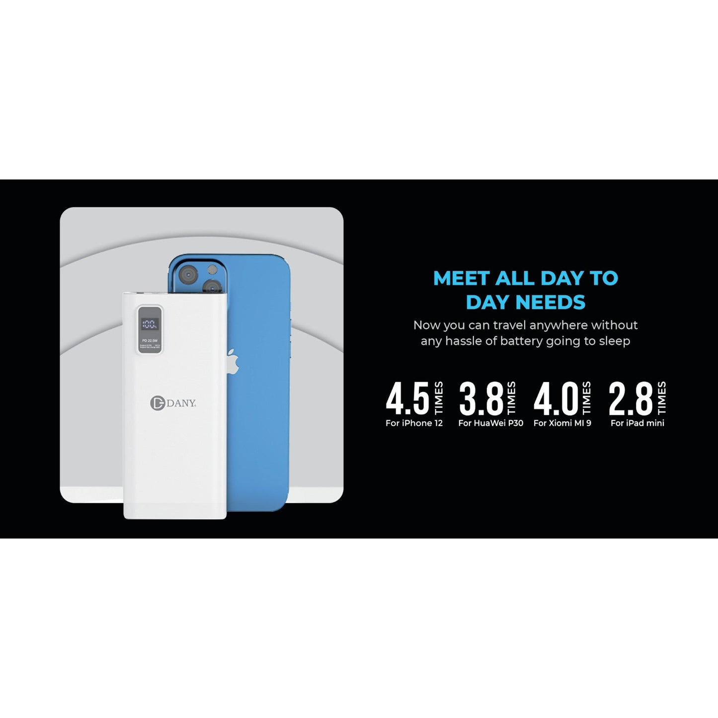 Titan T-100 20000mAh Compact Power Bank | Quick Charge Technology | High Capacity