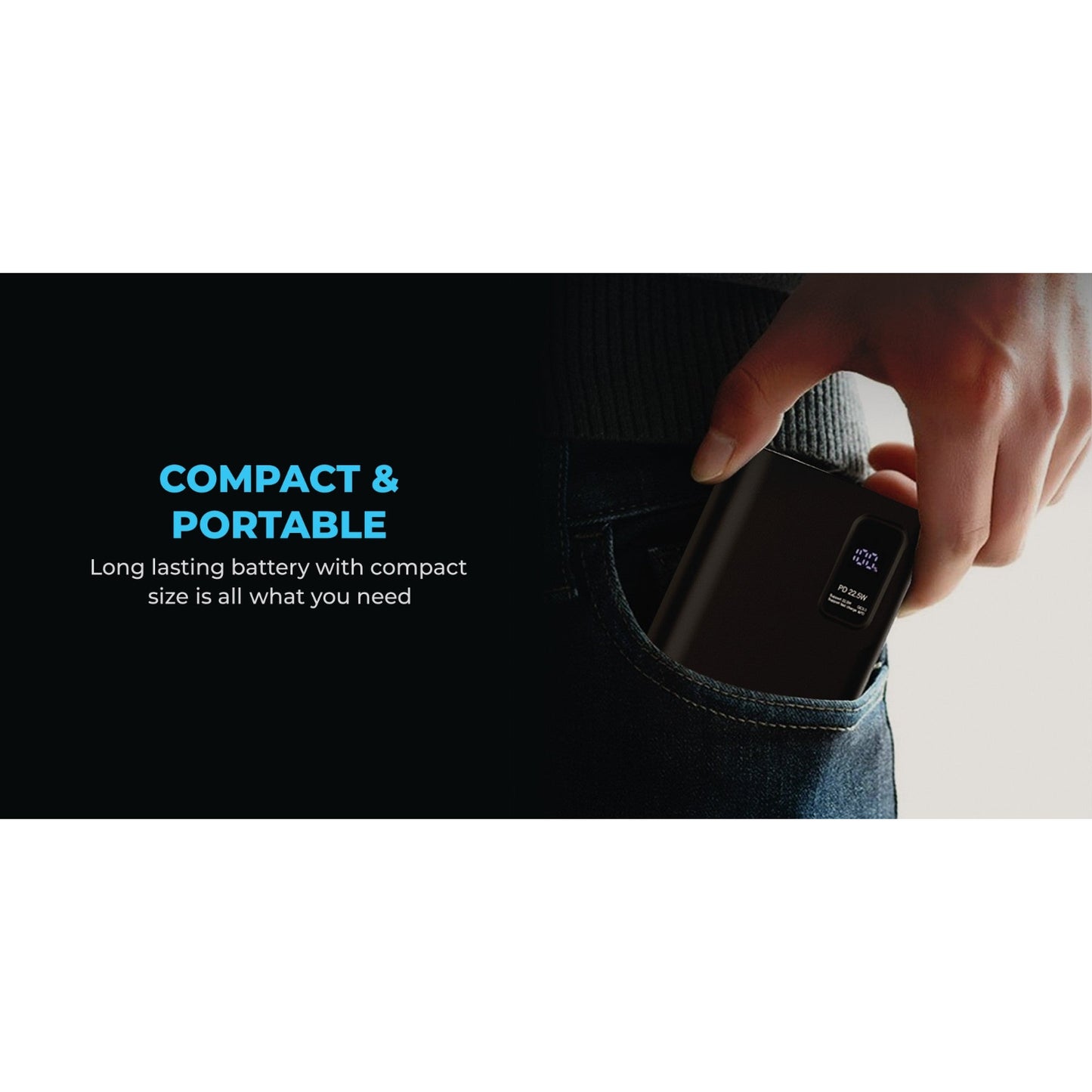 Titan T-100 20000mAh Compact Power Bank | Quick Charge Technology | High Capacity
