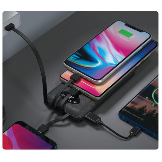 Alpha X-200 10000mAh Power Bank | Phone Holder, LED Display & 2x Torch Lights