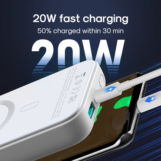Joyroom JR-W020 10,000mAh Magnetic Wireless Power Bank (Black) – MagSafe Compatible, Seamless Charging Experience