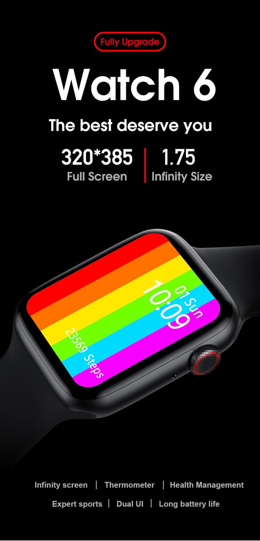 W26 Smart Watch – Bluetooth Calling, Music Player, Heart Rate Monitor & Smart Split-Screen Display